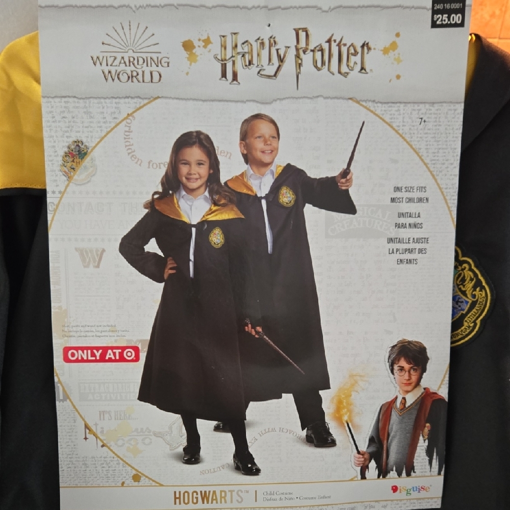Warner Bros. Harry Potter Kids Costume - Black and Gold